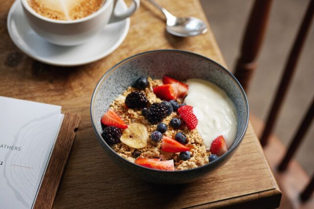 Start your day right with a bowl of our irresistible Honey Nut Granola. ​

Paired perfectly with local yoghurt and a vibrant medley of fresh berries.